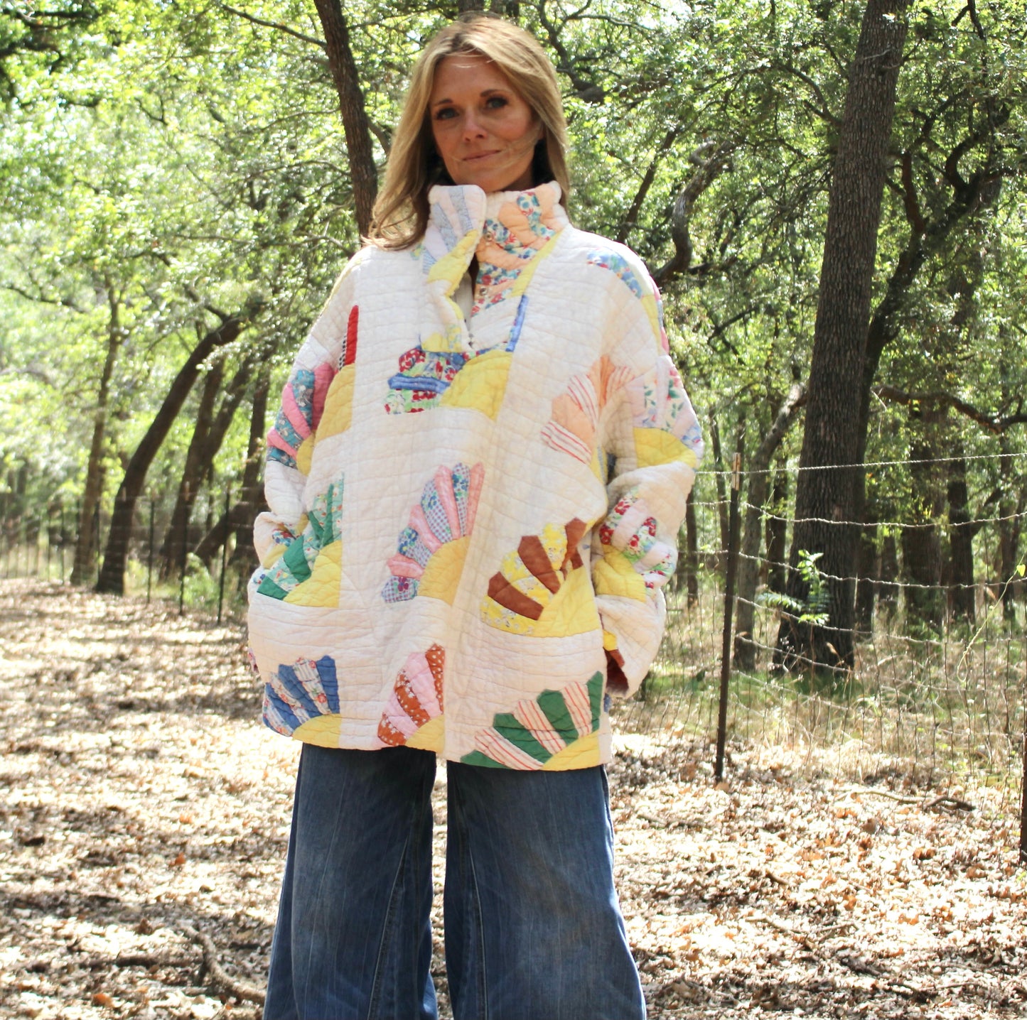 Fan Quilt Pullover size Large