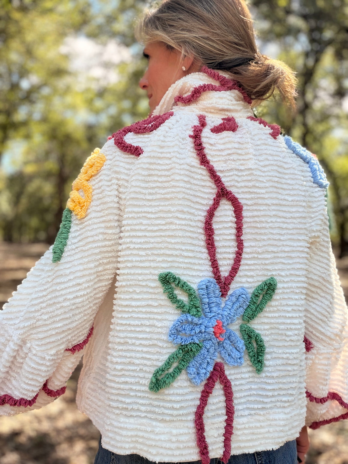 Flower garden Chenille jacket