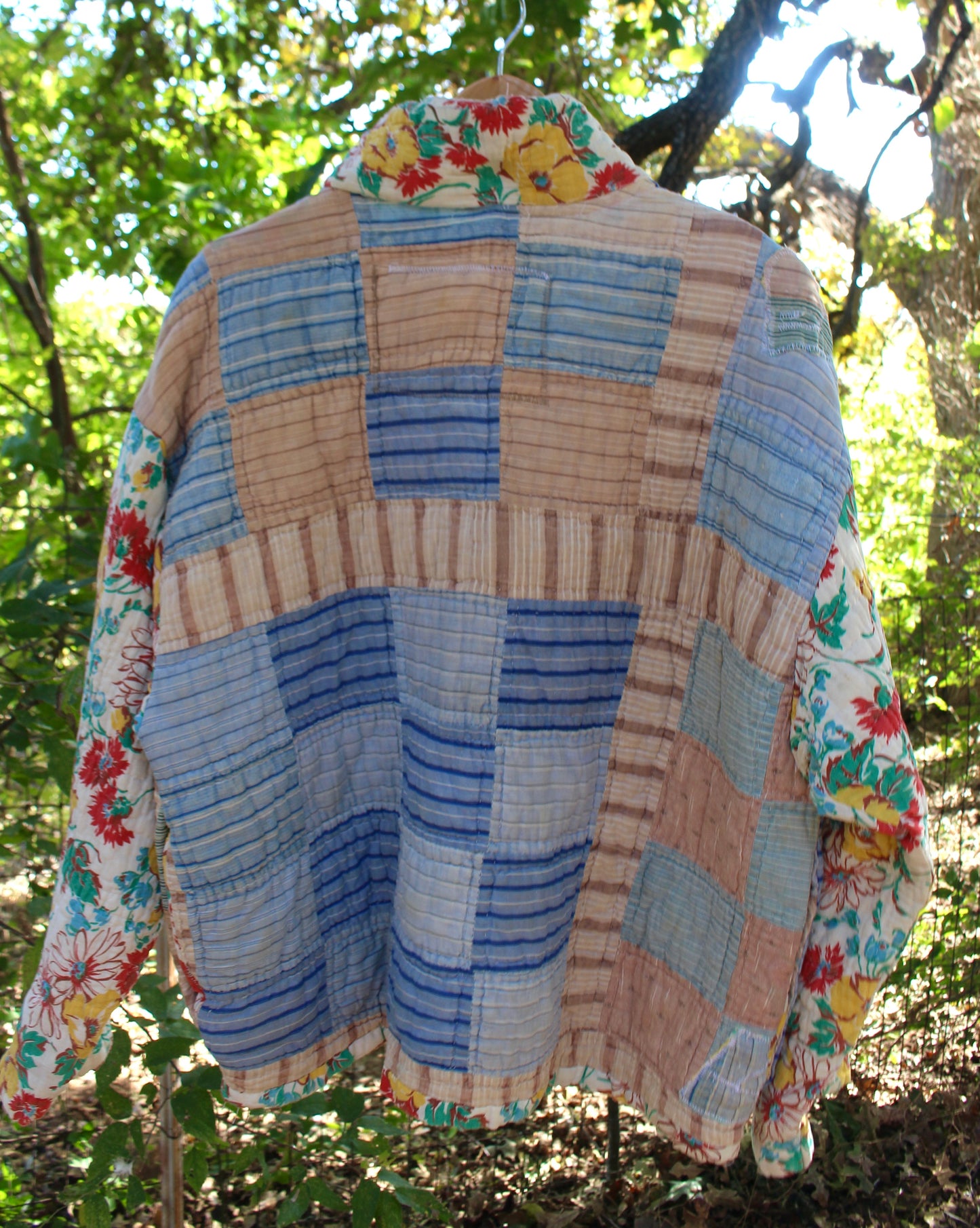 Feedsack Block and Floral Pullover