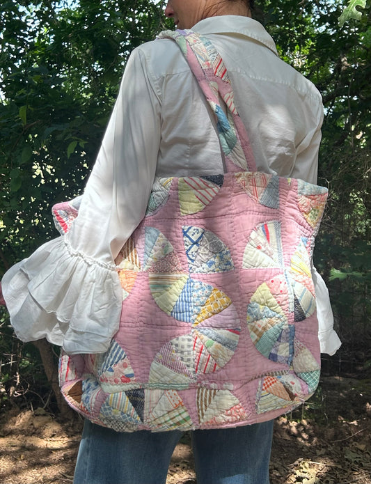 1940’s Fan Quilt Tote Bag