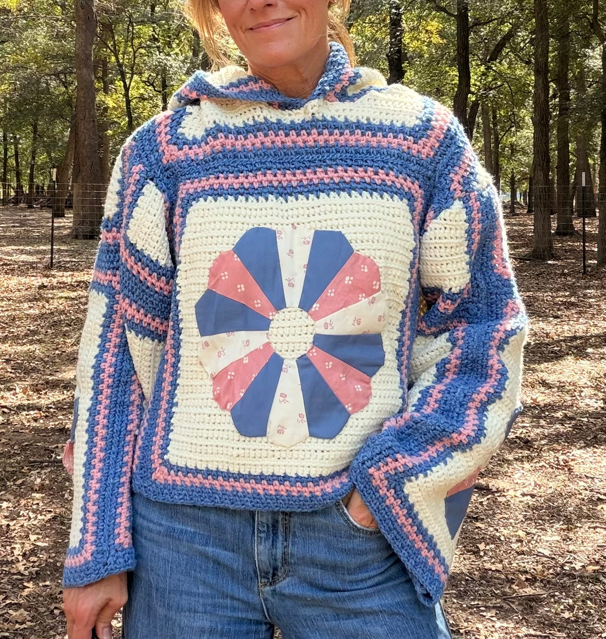Hand knitted Dresden Hoodie size Medium
