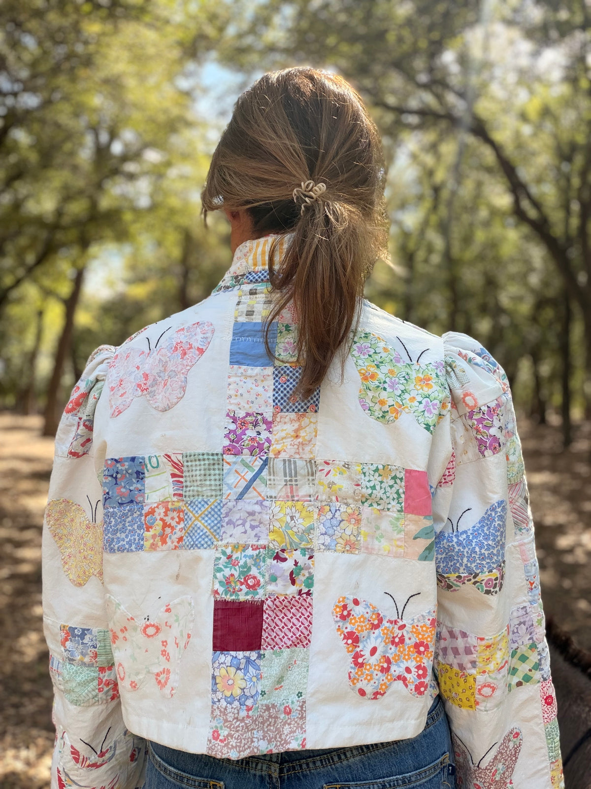 Jones crop sweet butterfly jacket size Medium