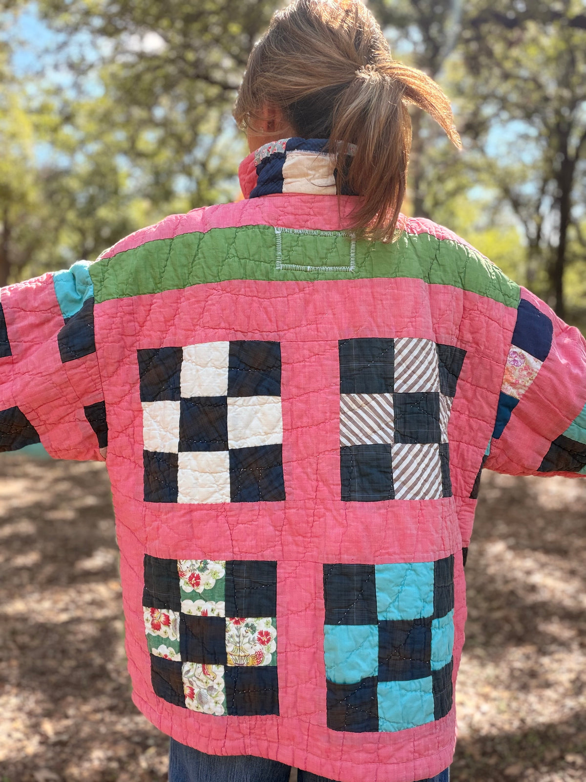 Pink Block Pullover