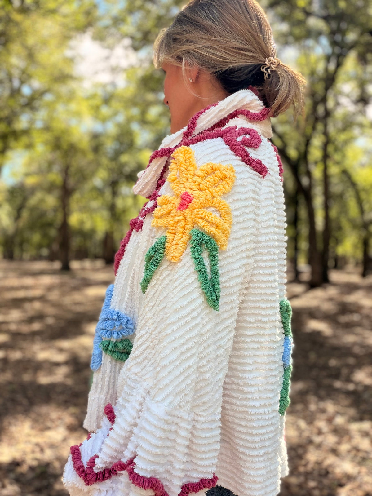 Flower garden Chenille jacket